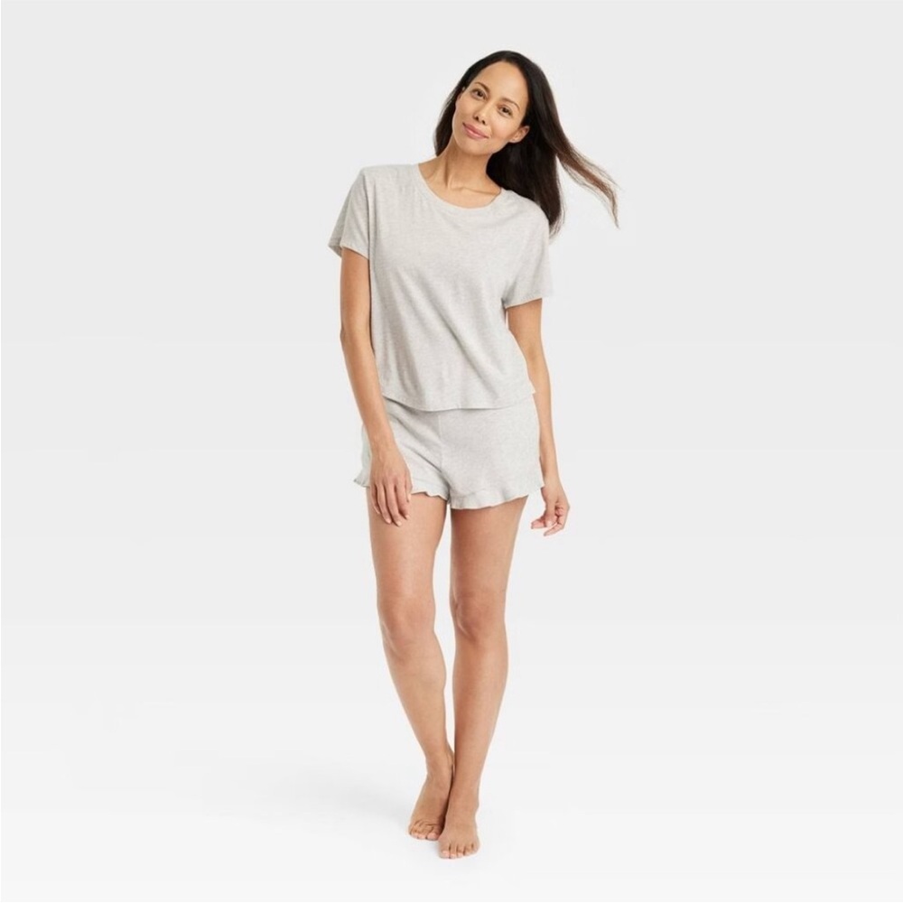 Stars Above Light Gray Pajama Set